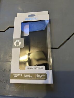 Quikcell Kickstand Case for T‑Mobile REVVL V+ 5G — Black